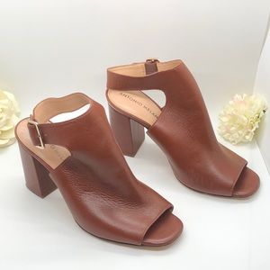 Antonio Melani “Ivan” Leather open toe Heels